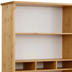 Wohnen Regale<102x188x39 Standregal in Weiß & Honig - Enjes
