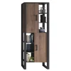 Wohnen Vitrinen<75x201x39 Standregal mit 6 Fächern & 2 Türen - Dudleys