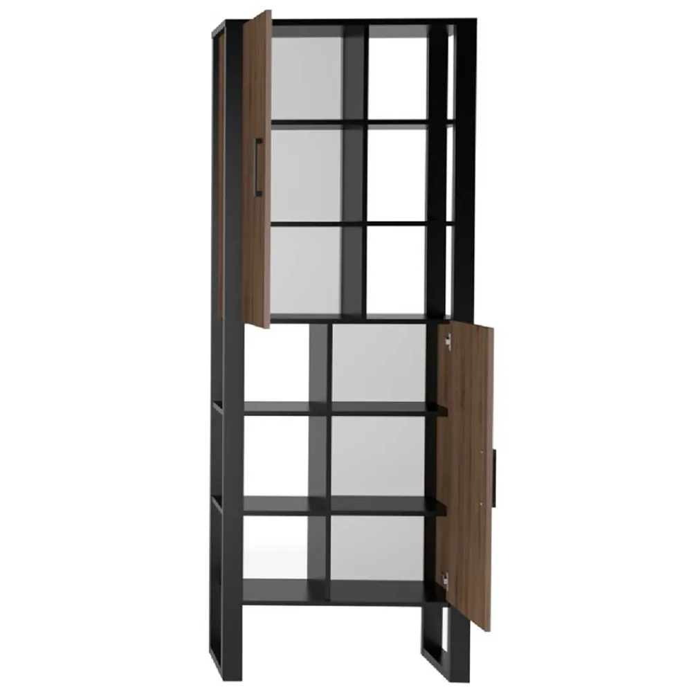 Wohnen Vitrinen<75x201x39 Standregal mit 6 Fächern & 2 Türen - Dudleys