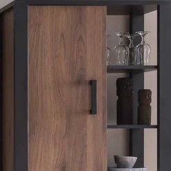 Wohnen Vitrinen<75x201x39 Standregal mit 6 Fächern & 2 Türen - Dudleys