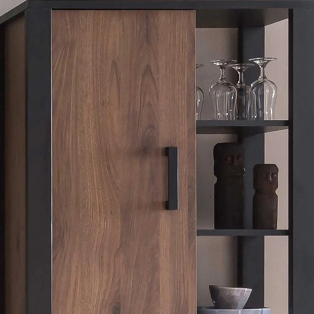 Wohnen Vitrinen<75x201x39 Standregal mit 6 Fächern & 2 Türen - Dudleys