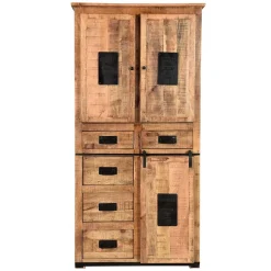 Wohnen Vitrinen<90x180x40 Stauraum Schrank im Industrial Style - Eswan