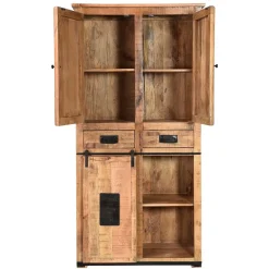 Wohnen Vitrinen<90x180x40 Stauraum Schrank im Industrial Style - Eswan