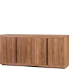 Wohnen Sideboards<200x90x50 Teak Sideboard in Natur & Schwarz - Myons