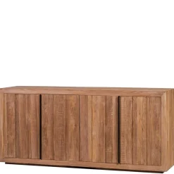 Wohnen Sideboards<200x90x50 Teak Sideboard in Natur & Schwarz - Myons