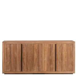 Wohnen Sideboards<200x90x50 Teak Sideboard in Natur & Schwarz - Myons