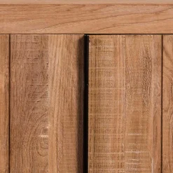 Wohnen Sideboards<200x90x50 Teak Sideboard in Natur & Schwarz - Myons