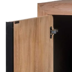 Wohnen Sideboards<200x90x50 Teak Sideboard in Natur & Schwarz - Myons