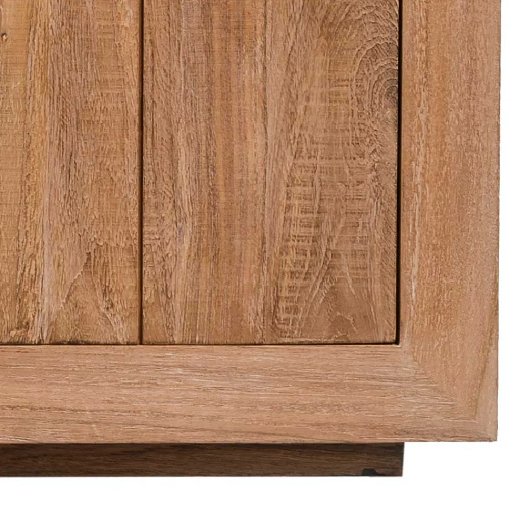 Wohnen Sideboards<200x90x50 Teak Sideboard in Natur & Schwarz - Myons