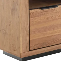 Wohnen Regale|Vitrinen<72x142x40 Teilmassives Regal mit drei Fächern & Tür - Vlacoma