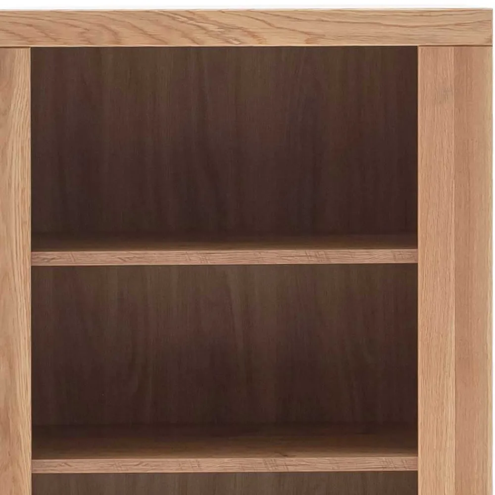 Wohnen Regale|Vitrinen<72x142x40 Teilmassives Regal mit drei Fächern & Tür - Vlacoma