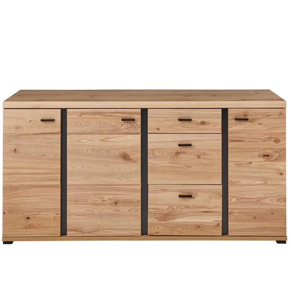 Wohnen Sideboards<170x86x42 Teilmassives Sideboard mit Metallgriffen - Latenda
