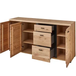 Wohnen Sideboards<170x86x42 Teilmassives Sideboard mit Metallgriffen - Latenda