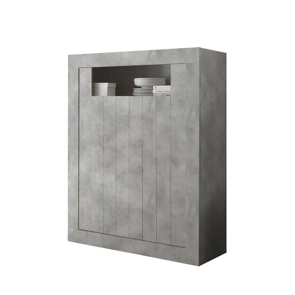 Wohnen Highboards<110x144x43 Türen-Highboard in Beton Dekor - Eman