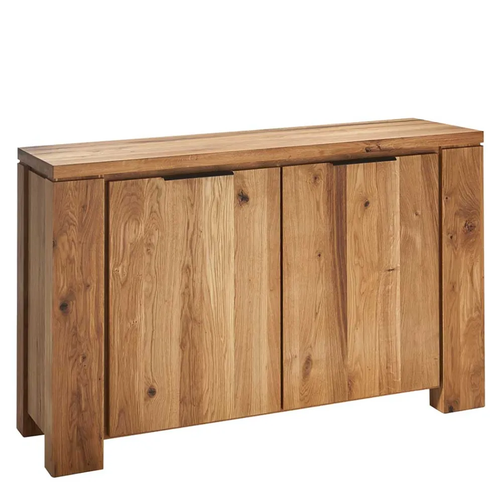 Wohnen Sideboards<130x8x45 Türen-Kommode aus geölter Wildeiche - Sympatia