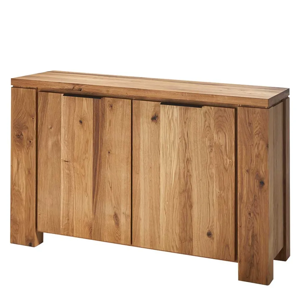 Wohnen Sideboards<130x8x45 Türen-Kommode aus geölter Wildeiche - Sympatia