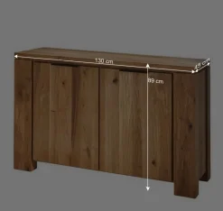 Wohnen Sideboards<130x8x45 Türen-Kommode aus geölter Wildeiche - Sympatia