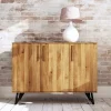 Wohnen Sideboards<136x100x45 Türen-Kommode aus Wildeiche & Stahl - Mandirov