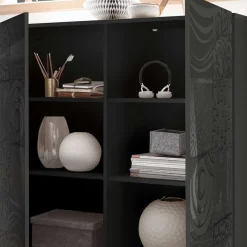 Wohnen Sideboards<121x111x42 Türen-Kommode in Grau Glanz - Ipatal