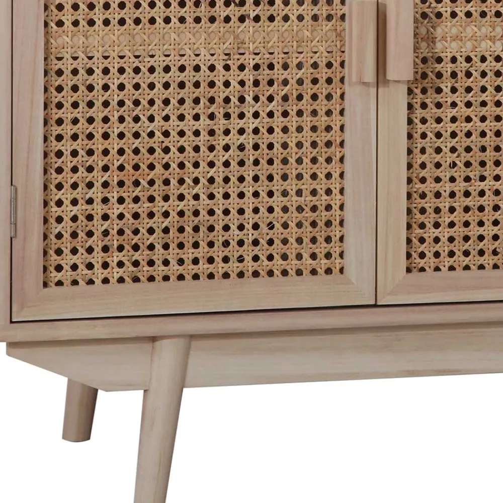Wohnen Tv & Hifi-Möbel|Lowboards<100x65x36 2-türige Kommode mit drei offenen Fächern - Oncinasa