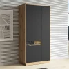 Wohnen Vitrinen<93x181x40 3-türige Schrank mit offenem Fach - Ilunas