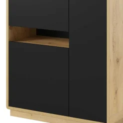 Wohnen Vitrinen<93x181x40 3-türige Schrank mit offenem Fach - Ilunas