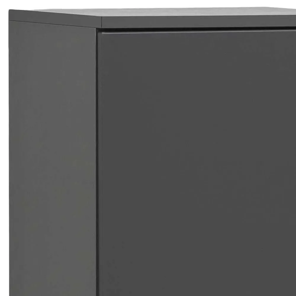 Wohnen Schränke<40x135x35 2-türiger Badschrank in Dunkelgrau - Agiruan
