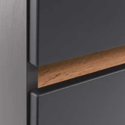 Wohnen Schränke<40x135x35 2-türiger Badschrank in Dunkelgrau - Agiruan