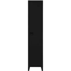 Wohnen Schränke<38x180x38 1-türiger Metallspind in Schwarz - Trio