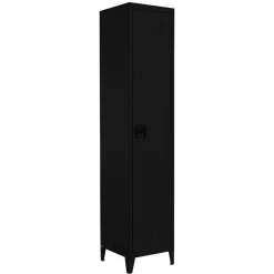 Wohnen Schränke<38x180x38 1-türiger Metallspind in Schwarz - Trio