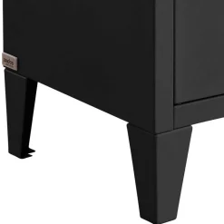 Wohnen Schränke<38x180x38 1-türiger Metallspind in Schwarz - Trio