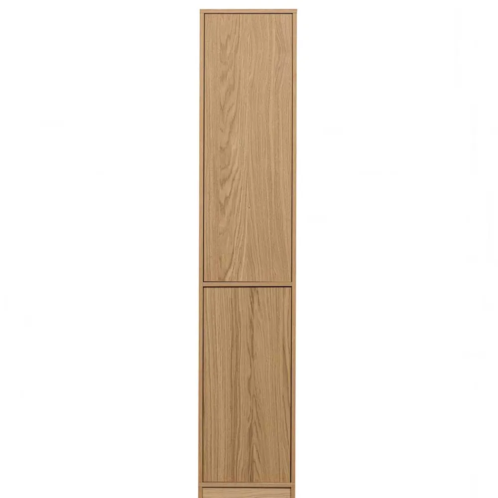 Wohnen Vitrinen<40x199x40 2-türiger Schrank in Eiche Furnier - Ewana