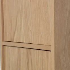 Wohnen Vitrinen<40x199x40 2-türiger Schrank in Eiche Furnier - Ewana