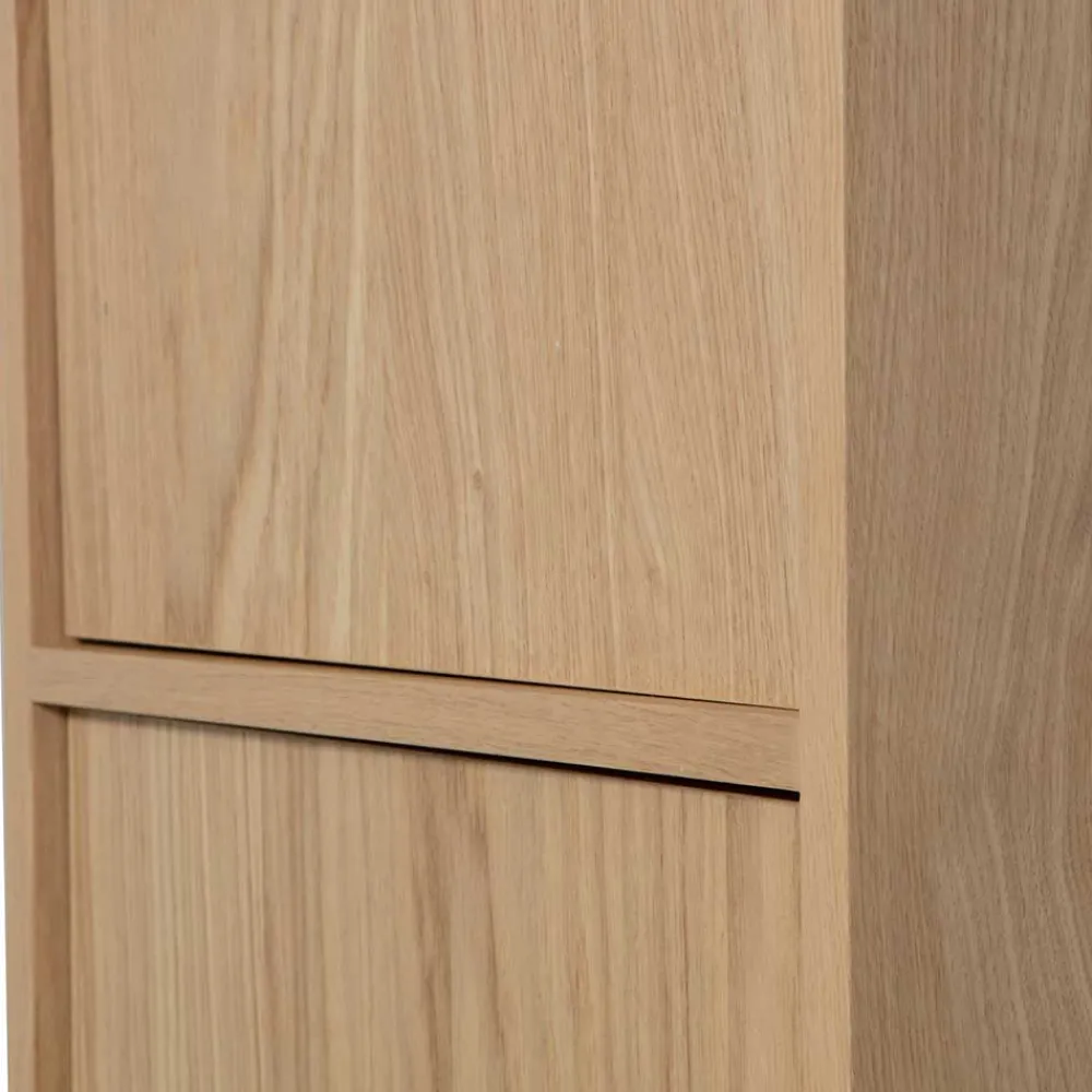 Wohnen Vitrinen<40x199x40 2-türiger Schrank in Eiche Furnier - Ewana