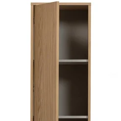 Wohnen Vitrinen<40x199x40 2-türiger Schrank in Eiche Furnier - Ewana
