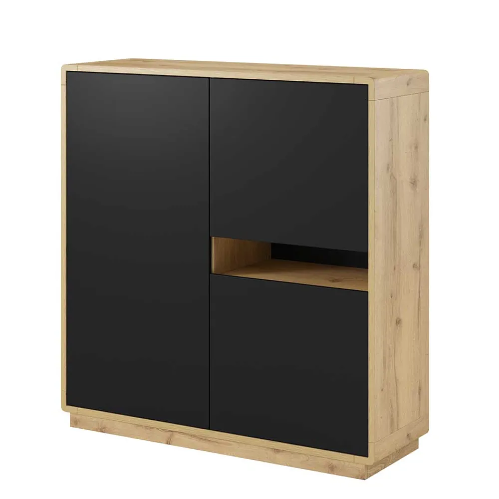 Wohnen Highboards<122x126x40 2-türiges Highboard mit Fach - Ilunas