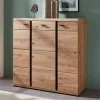 Wohnen Highboards<123x121x42 3-türiges Highboard teilmassiv - Latenda
