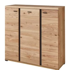 Wohnen Highboards<123x121x42 3-türiges Highboard teilmassiv - Latenda