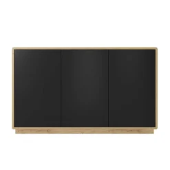 Wohnen Sideboards<160x75x40 3-türiges Sideboard in Schwarz - Ilunas