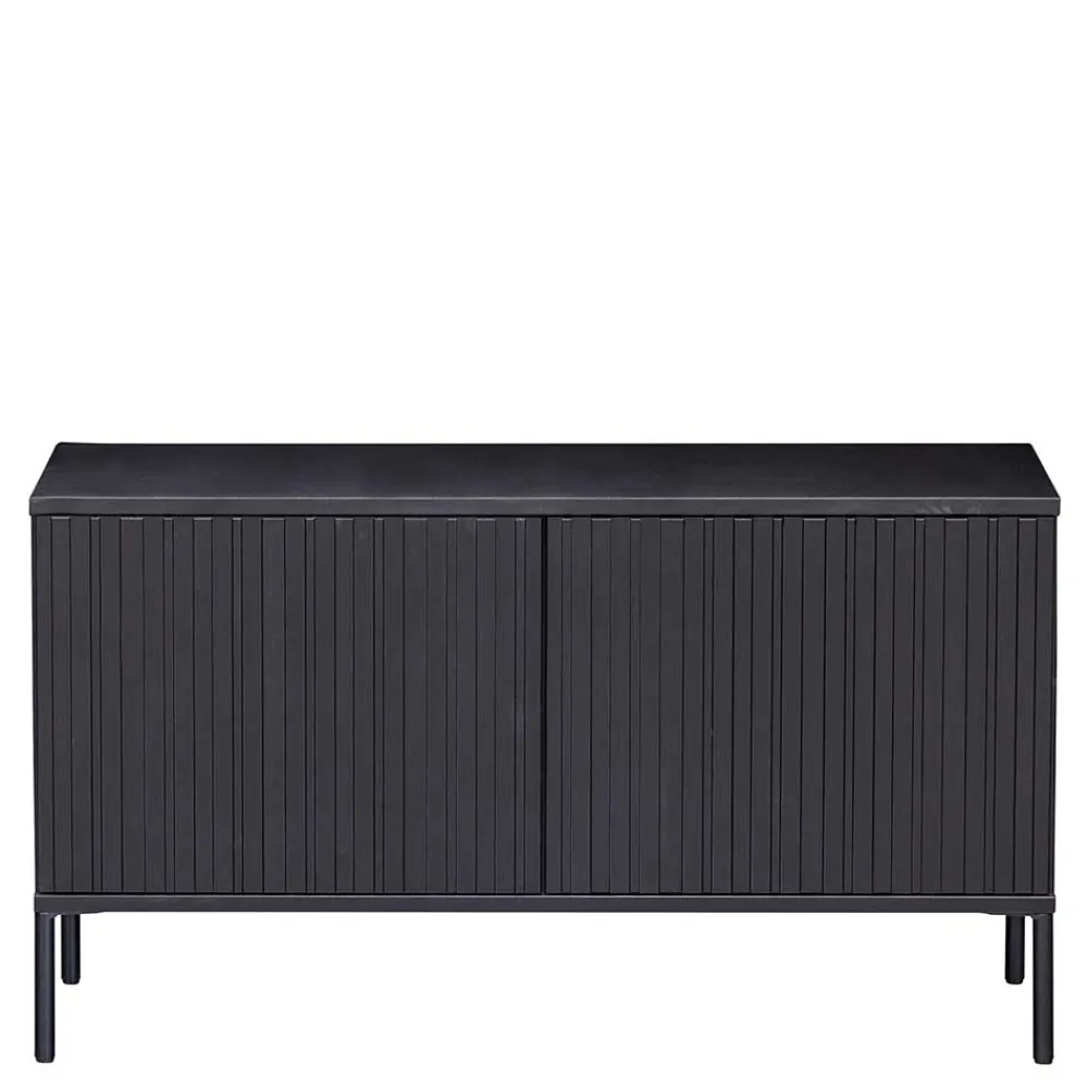 Wohnen Lowboards<100x56x44 2-türiges TV Board in Schwarz - Gelvins