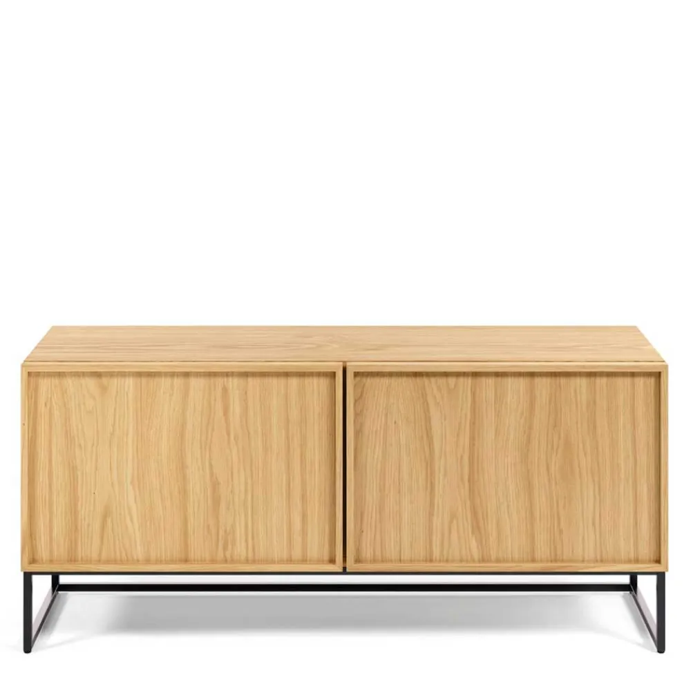 Wohnen Tv & Hifi-Möbel|Lowboards<112x51x42 2-türiges TV Lowboard in Eiche - Ravilon