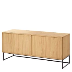 Wohnen Tv & Hifi-Möbel|Lowboards<112x51x42 2-türiges TV Lowboard in Eiche - Ravilon