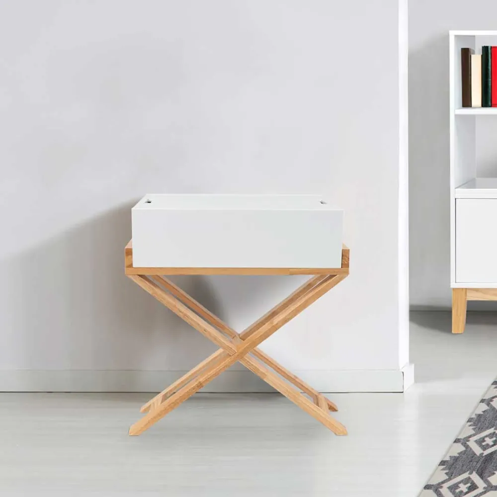 Wohnen Kommoden<56x58x34 Truhe Kommode mit Klappe - Esmail