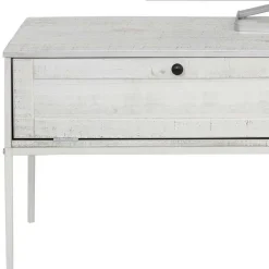 Wohnen Tv & Hifi-Möbel|Lowboards<140x45x40 TV Board aus Kiefer in Creme Weiß - Ejeliva