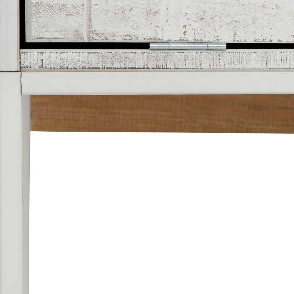 Wohnen Tv & Hifi-Möbel|Lowboards<140x45x40 TV Board aus Kiefer in Creme Weiß - Ejeliva