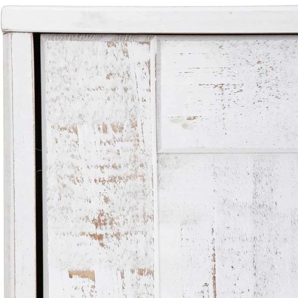 Wohnen Tv & Hifi-Möbel|Lowboards<140x45x40 TV Board aus Kiefer in Creme Weiß - Ejeliva