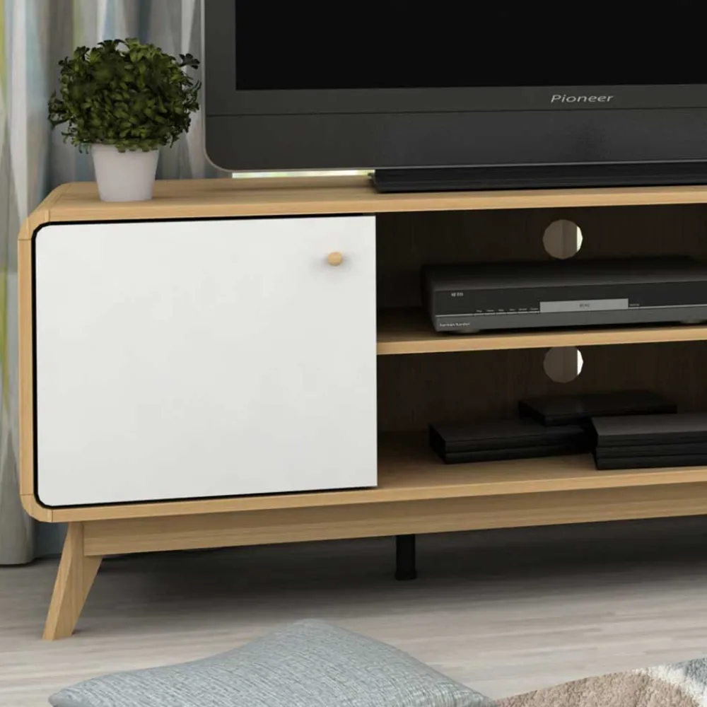 Wohnen Tv & Hifi-Möbel|Lowboards<140x53x39 TV Board im Skandinavischen Stil - Jendren