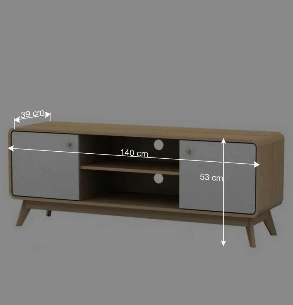 Wohnen Tv & Hifi-Möbel|Lowboards<140x53x39 TV Board im Skandinavischen Stil - Jendren