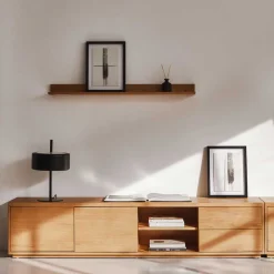 Wohnen Tv & Hifi-Möbel|Lowboards<200x44x36 TV Board in Eiche Furnier - Elastian