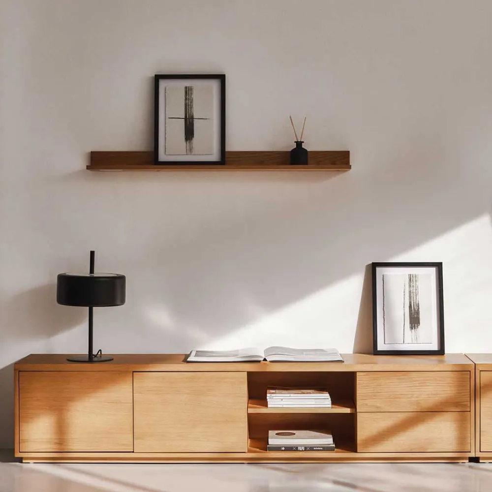 Wohnen Tv & Hifi-Möbel|Lowboards<200x44x36 TV Board in Eiche Furnier - Elastian